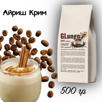 Кофе GLungo Айриш Крим (арабика) в зернах 500 гр